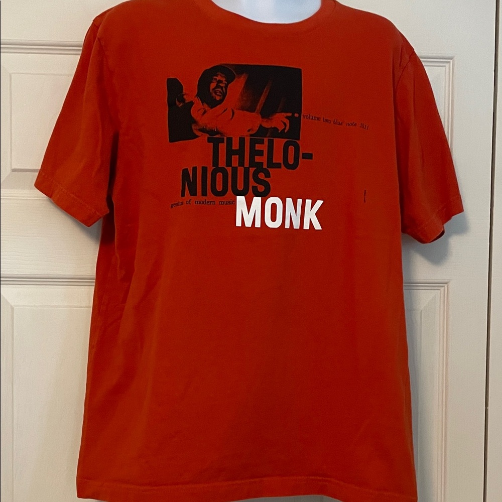 Uniqlo Red Graphic T-Shirt Thelonious Monk. Blue Note Records. JAZZ. Vintage